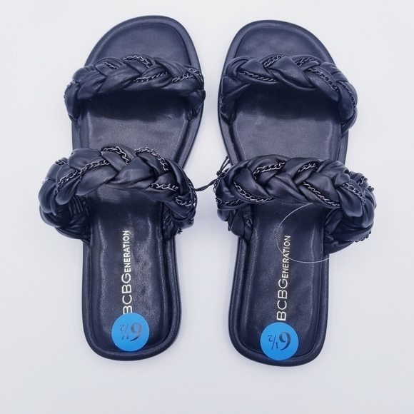 BCBGeneration Taneka Black Braided Sandals NWOT size 6.5 - Picture 10 of 12